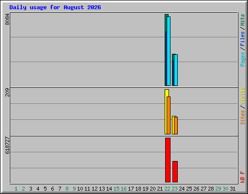 Daily usage for August 2026